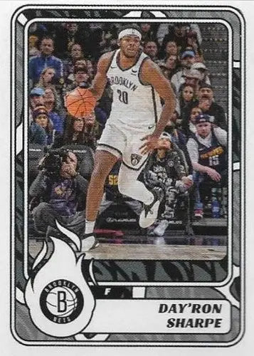 2024-25 Panini NBA Stickers #135 Day’Ron Sharpe NM Near Mint Nets ID:82687 - Basketball Card Single