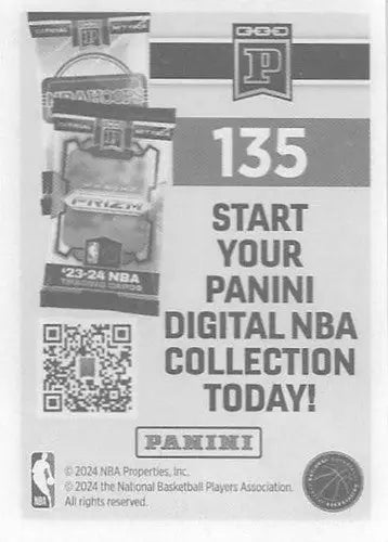 2024-25 Panini NBA Stickers #135 Day’Ron Sharpe NM Near Mint Nets ID:82687 - Basketball Card Single