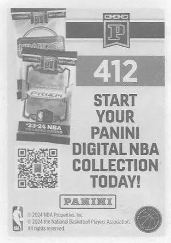 2024-25 Panini NBA Stickers #412 Chet Holmgren NM Near Mint Thunder ID:82693 - Basketball Card Single