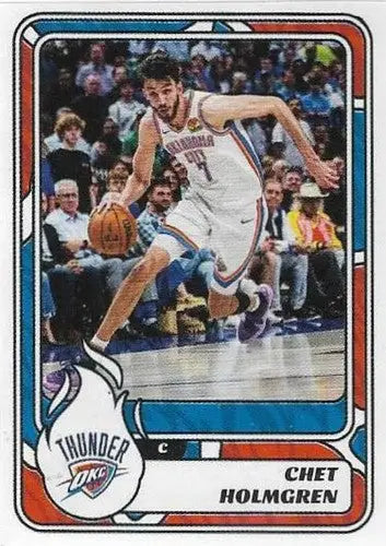 2024-25 Panini NBA Stickers #412 Chet Holmgren NM Near Mint Thunder ID:82693 - Basketball Card Single