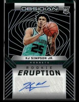 2024-25 Panini Obsidian #REA-KJJ KJ Simpson Jr Rookie Eruption #141/149 Hornets - Basketball Card Single
