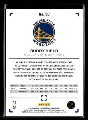 2024-25 Panini PhotoGenic #50 Buddy Hield - Basketball Card Single