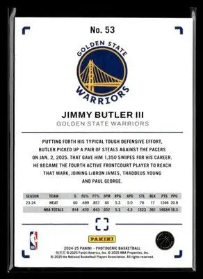 2024-25 Panini PhotoGenic #53 Jimmy Butler III - Basketball Card Single
