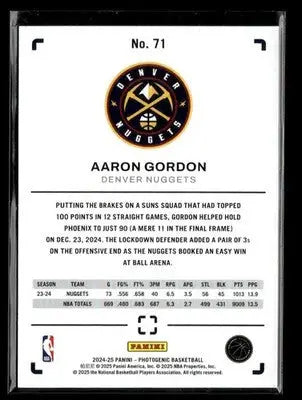2024-25 Panini PhotoGenic #71 Aaron Gordon - Basketball Card Single