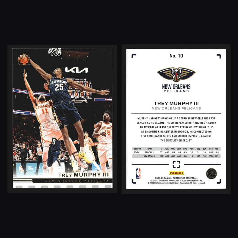 2024-25 Panini Photogenic Trey Murphy III #10 New Orleans Pelicans