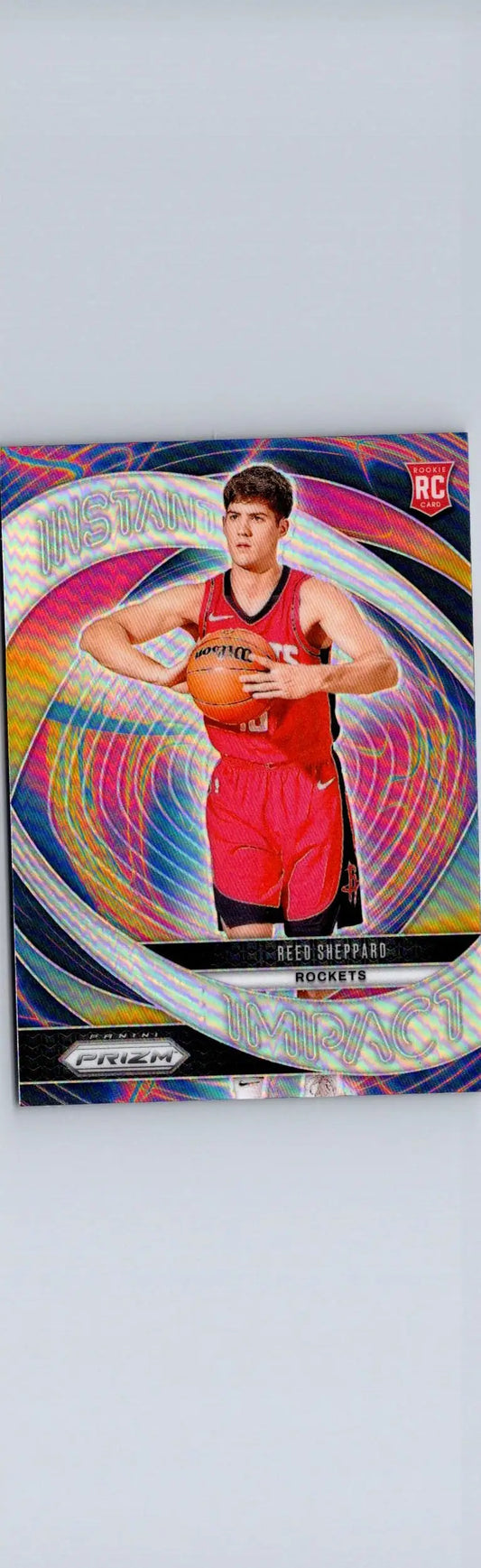 Basketball rookie card of Alexandre Sarr 2024-25 Panini Prizm Sarr Instant Impact Silver