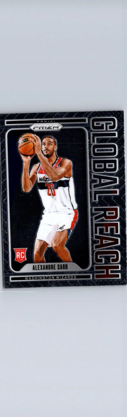 Basketball trading card of Alexandre Sarr from 2024-25 Panini Prizm Sarr Global Reach