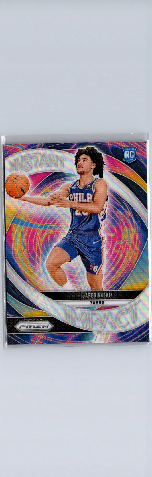Basketball trading card of Jared McCain Instant Impact Prizms Silver 2024-25 Panini