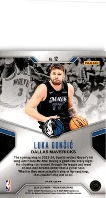 2024-25 Panini Prizm #12 Luka Doncic Dominance Prizms Silver - Basketball Card Single