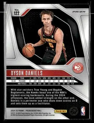 2024-25 Panini Prizm #122 Dyson Daniels Green Prizm Atlanta Hawks - Basketball Card Single