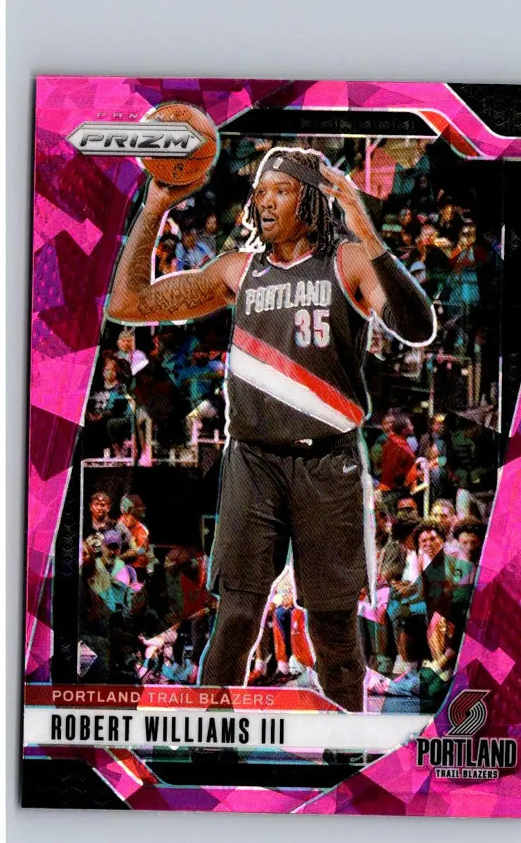 Robert Williams III basketball card from 2024-25 Panini Prizm Prizms Pink Ice