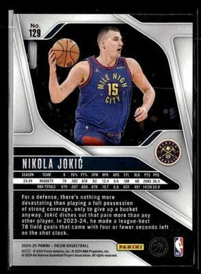 2024-25 Panini Prizm #129 Nikola Jokic - Basketball Card Single