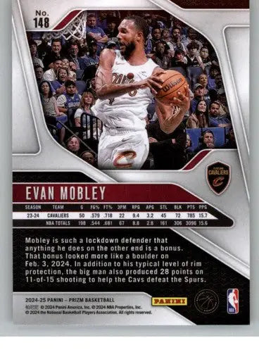 2024-25 Panini Prizm #148 Evan Mobley NM-MT Cavaliers ID:77211 - Basketball Card Single