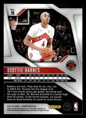 2024-25 Panini Prizm #16 Scottie Barnes - Basketball Card Single