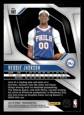 2024-25 Panini Prizm #162 Reggie Jackson Base Philadelphia 76ers - Basketball Card Single