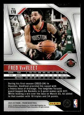 2024-25 Panini Prizm #170 Fred VanVleet - Basketball Card Single