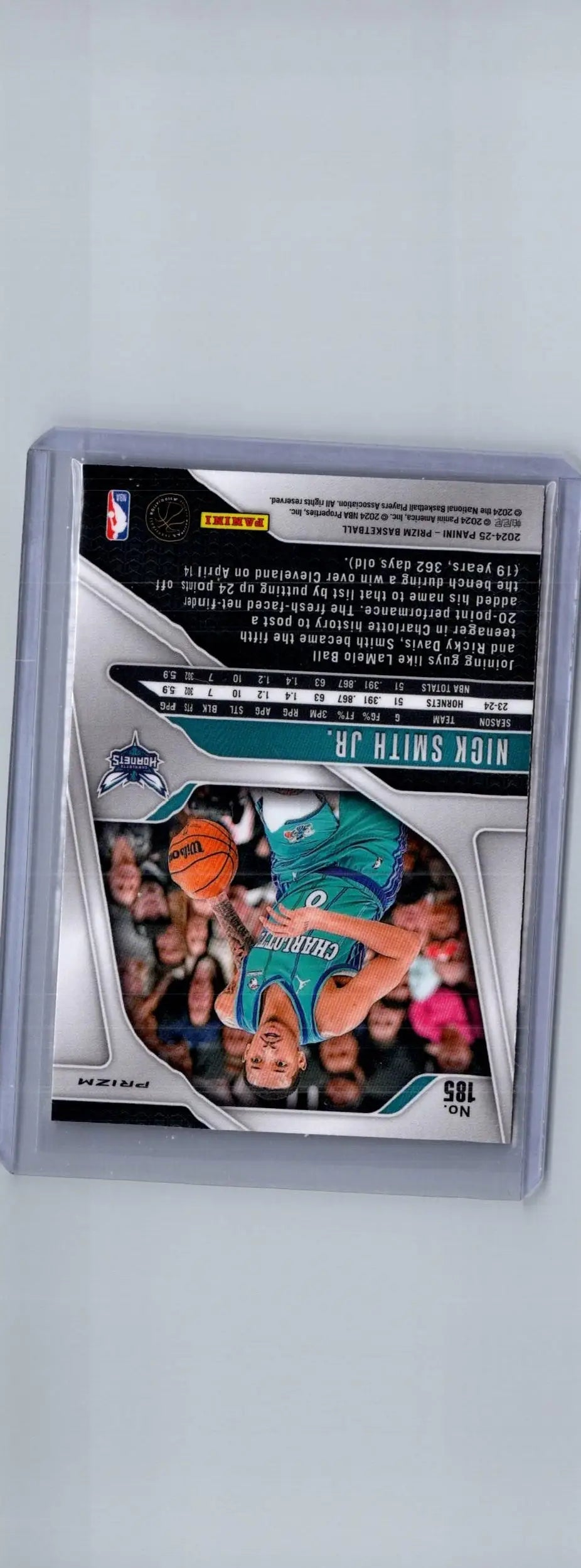 Basketball trading card of Nick Smith Jr. from Panini Prizm Prizms Red Ice 2024-25