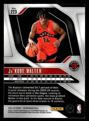 2024-25 Panini Prizm #223 Ja’Kobe Walter - Basketball Card Single