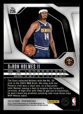 2024-25 Panini Prizm #235 DaRon Holmes II - Basketball Card Single