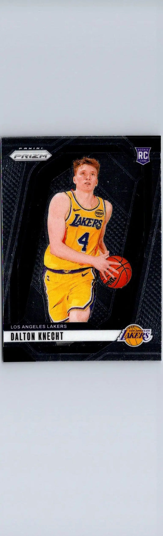 Dalton Knecht Panini Prizm rookie card in Lakers uniform from 2024-25 Panini Prizm