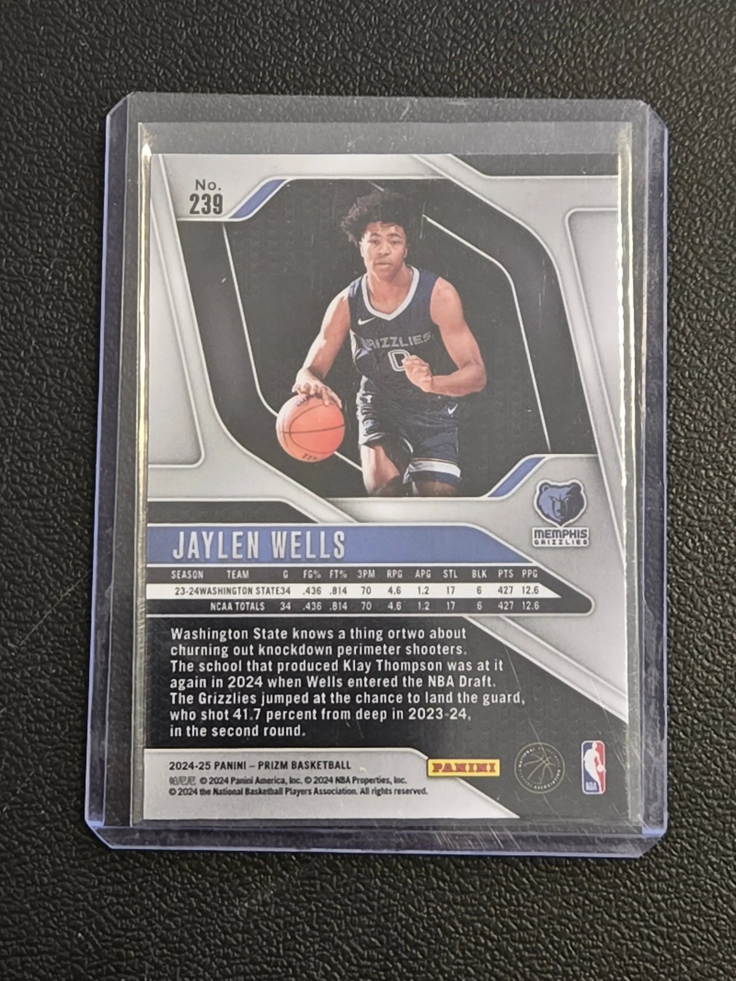 2024-25 Panini Prizm #239 Jaylen Wells - Basketball Card Single