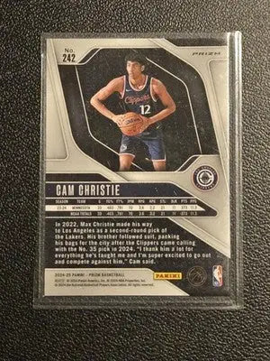 2024-25 Panini Prizm #242 Cam Christie Prizms Silver - Basketball Card Single