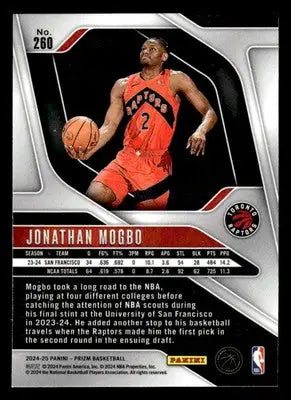 2024-25 Panini Prizm #260 Jonathan Mogbo - Basketball Card Single