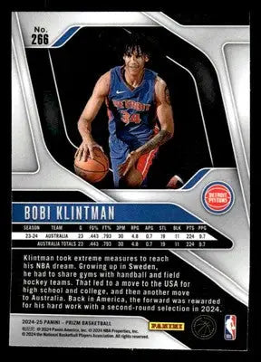 2024-25 Panini Prizm #266 Bobi Klintman - Basketball Card Single