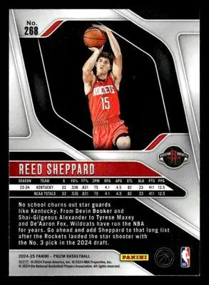 2024-25 Panini Prizm #268 Reed Sheppard - Basketball Card Single