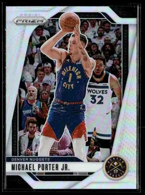 2024-25 Panini Prizm #29 Michael Porter Jr. Prizms Silver - Basketball Card Single