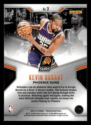2024-25 Panini Prizm #3 Kevin Durant Dominance - Basketball Card Single