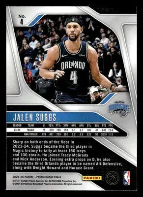 2024-25 Panini Prizm #4 Jalen Suggs - Basketball Card Single