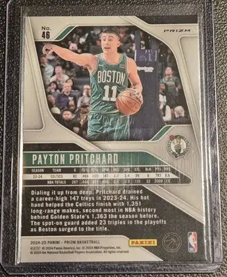 2024-25 Panini Prizm #46 Payton Pritchard Prizms Green - Basketball Card Single