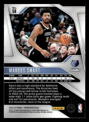 2024-25 Panini Prizm #59 Base Marcus Smart Memphis Grizzlies - Basketball Card Single