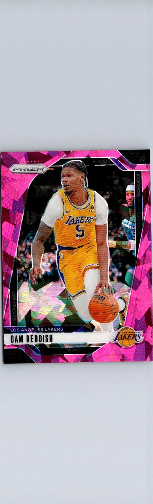 Cam Reddish Prizms Pink Ice basketball card from 2024-25 Panini Prizm series