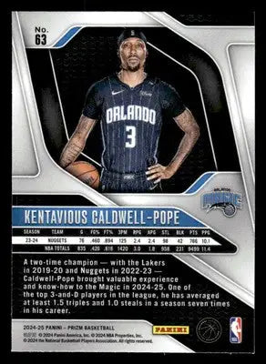 2024-25 Panini Prizm #63 Kentavious Caldwell-Pope - Basketball Card Single