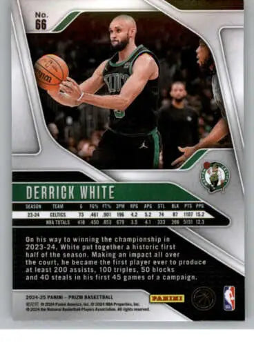 Panini Prizm Derrick White basketball card with original gloss from 2024-25 series