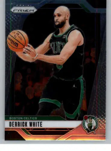 Derrick White Panini Prizm basketball card with original gloss from 2024-25 series