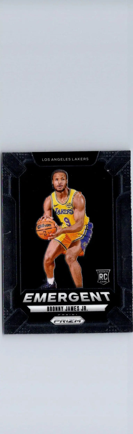 Bronny James Jr. Los Angeles Lakers Panini Prizm Emergent rookie card 2024-25