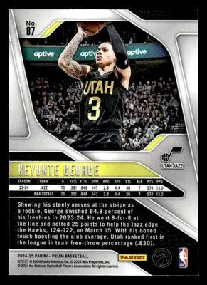 2024-25 Panini Prizm #87 Keyonte George - Basketball Card Single