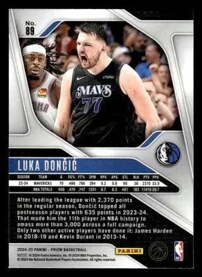2024-25 Panini Prizm #89 Luka Doncic - Basketball Card Single