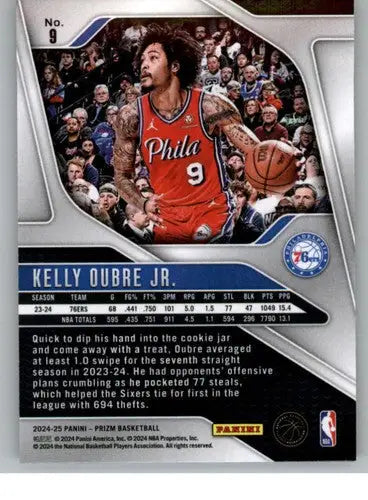 Original gloss Panini Prizm Kelly Oubre Jr. basketball card 2024-25 76ers