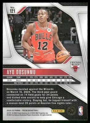 2024-25 Panini Prizm Basketball Ayo Dosunmu #121 Basketball