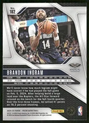 2024-25 Panini Prizm Basketball Brandon Ingram #182 Basketball - Basketball Card Single