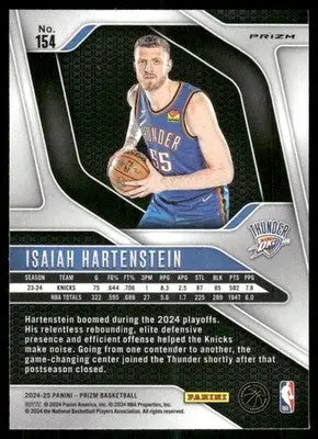 2024-25 Panini Prizm Basketball Isaiah Hartenstein #154 Red White Blue - Basketball Card Single