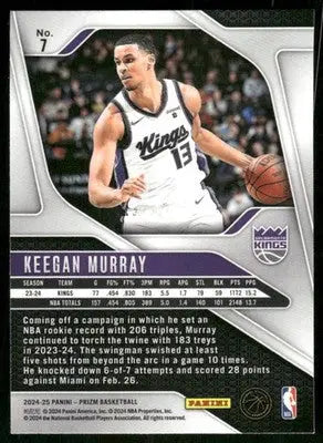 2024-25 Panini Prizm Basketball Keegan Murray #7 Basketball - Basketball Card Single