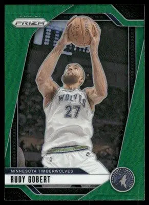 2024-25 Panini Prizm Basketball Rudy Gobert #159 Green Basketball - Basketball Card Single