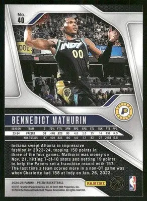 2024-25 Panini Prizm Bennedict Mathurin #59 Basketball - Basketball Card Single