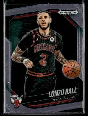 2024-25 Panini Prizm Black #102 Lonzo Ball Base Chicago Bulls - Basketball Card Single