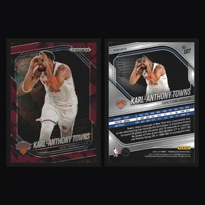 2024-25 Panini Prizm Black #107 Karl-Anthony Towns Purple Cracked Ice /149